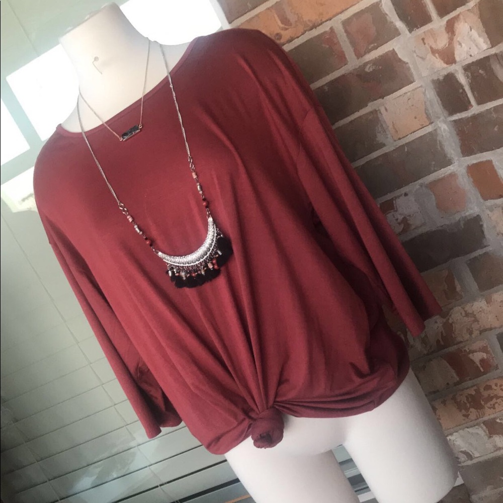 Red dress shirt